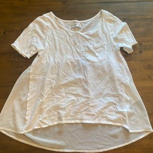 White shirt with sheer back